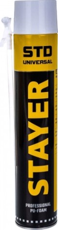 Пена монтажная STAYER STD стандарт, всесезонная (0,75 л.) [41133]