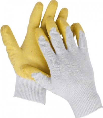 Перчатки STAYER PROTECT S-M с латексным обливом [11408-S]