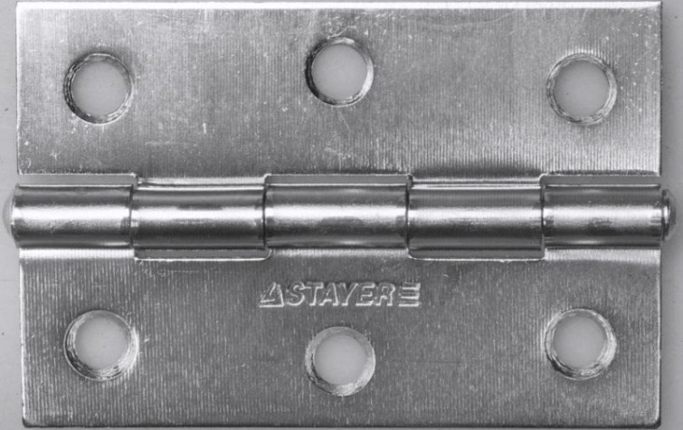 Петля дверная STAYER MASTER универсальная, цвет белый цинк, 75мм [37611-75-1]