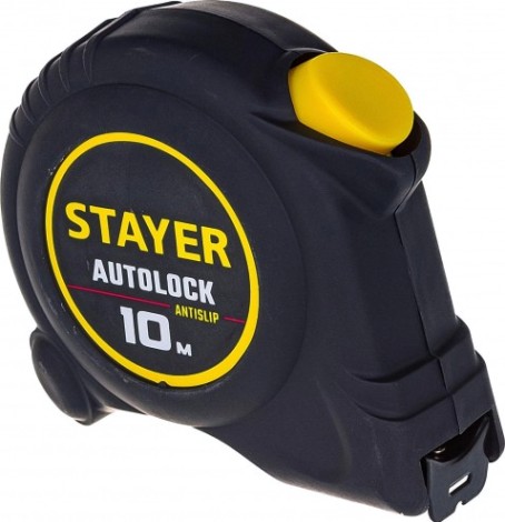 Рулетка STAYER АutoLock 10 / 25мм с автостопом [2-34126-10-25]