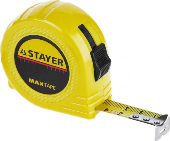 Рулетка STAYER MaxTape 5 / 19мм в ударопрочном корпусе из abs [34014-05-19]