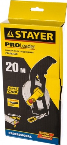 Рулетка STAYER PROLeader 20 мерная геодезийная лента "professional" 20м [2-34183-020]