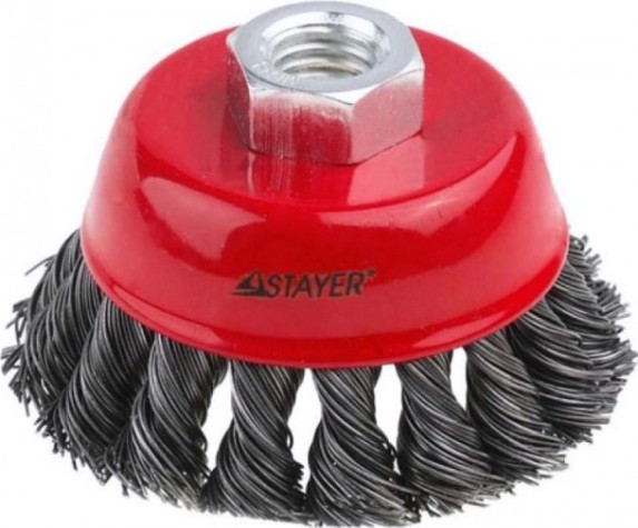Щетка обдирочная для УШМ STAYER чашеобразная D-80 мм М14 35128-100_z01 [35128-100_z01]