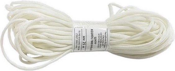 Шнур СИБРТЕХ D 4 мм, L 25 м, полиэфирный [93820]