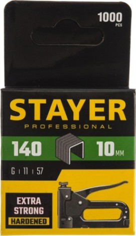 Скоба STAYER MASTER 10 мм для степлера плоские тип 140, 1000 шт [31610-10]