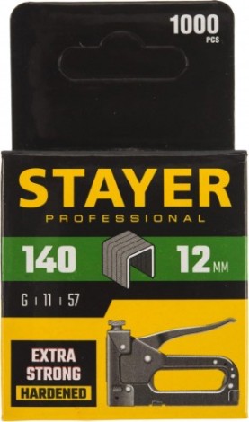 Скоба STAYER MASTER 12 мм для степлера плоские тип 140, 1000 шт [31610-12]