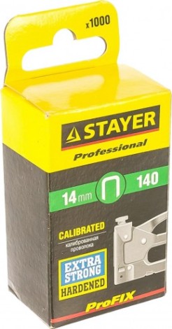 Скоба STAYER MASTER 14 мм для степлера плоские тип 140, 1000 шт [31610-14]