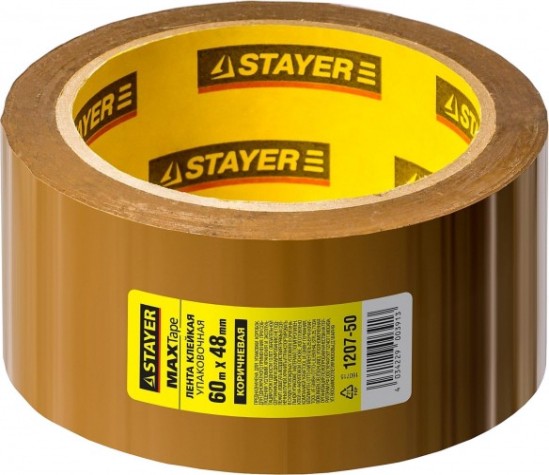 Скотч STAYER MASTER клейкая лента, коричневая, 48ммх60м [1207-50]
