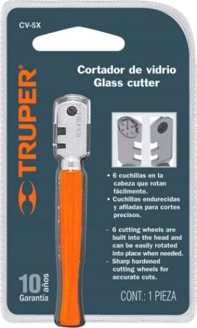 Стеклорез TRUPER CV-5X с шестью лезвиями 0,17 " 12954 [12954]
