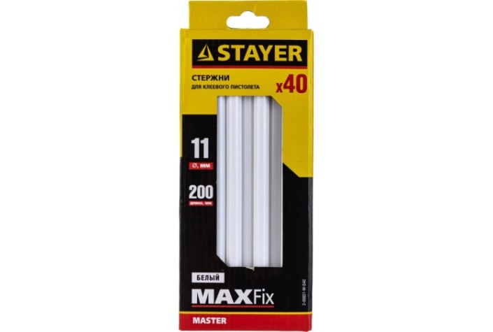 Стержень клеевой STAYER MASTER для (термоклеящих) пистолетов, цвет белый по керам [2-06821-W-S40]