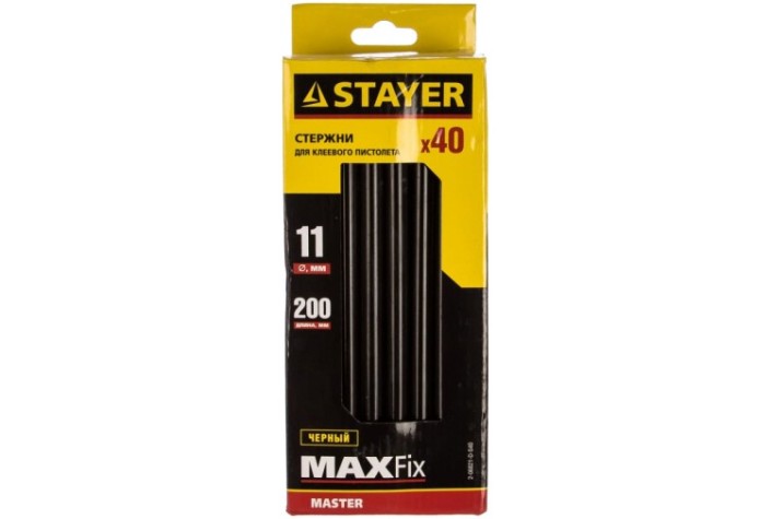 Стержень клеевой STAYER MASTER для (термоклеящих) пистолетов, цвет черный по ковр [2-06821-D-S40]
