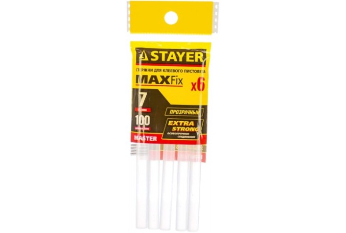 Стержень клеевой STAYER MASTER для (термоклеящих) пистолетов, прозрачные, 7х100мм [2-06817-T-S06]