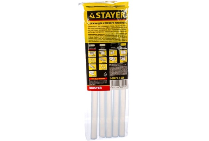 Стержень клеевой STAYER MASTER для (термоклеящих) пистолетов, прозрачные по стекл [2-06821-T-S06]