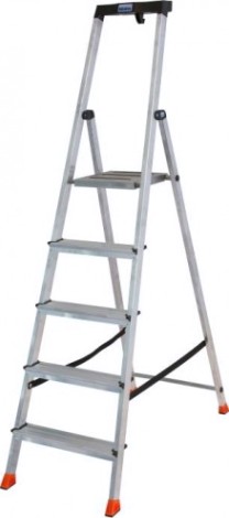 Стремянка алюминиевая KRAUSE MONTO SAFETY 5 ступеней [128959]