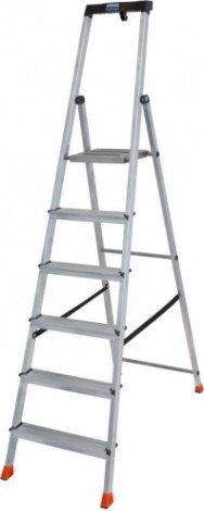 Стремянка алюминиевая KRAUSE MONTO SAFETY 6 ступеней [128966]