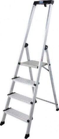 Стремянка алюминиевая KRAUSE MONTO SAFETY PLUSLINE 4 ступени [127921]