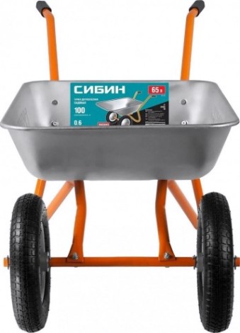 Тачка садовая Сибин СТ-21 двухколесная, 100 кг [39909_z01]