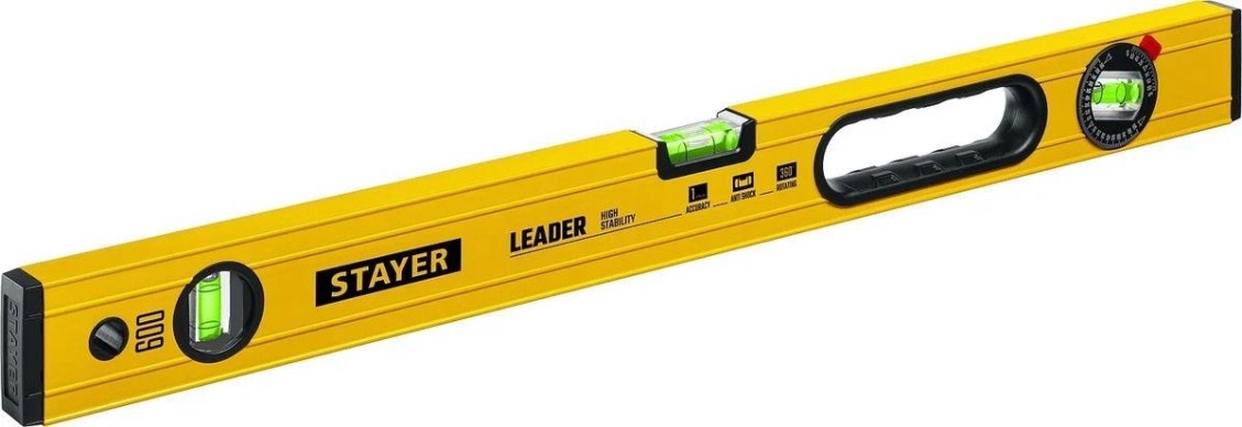 Уровень строительный STAYER LEADER фрезерованный 600 мм [3466-060_z01]