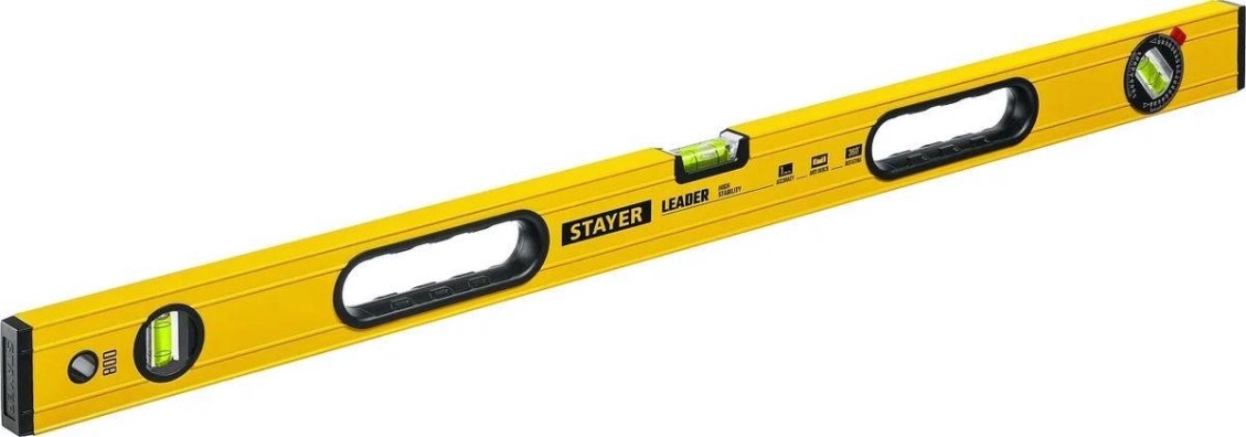 Уровень строительный STAYER LEADER фрезерованный 800 мм [3466-080_z01]