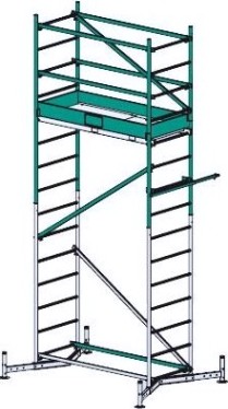Вышка-тура алюминиевая KRAUSE MONTO "ClimTec" Н-5 м