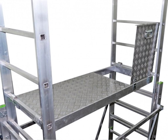 Вышка-тура алюминиевая Sarayli 2x 7 + 2x 7 с подъемным механизмом [5307]