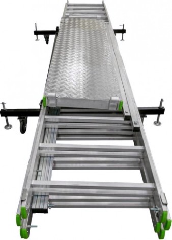 Вышка-тура алюминиевая Sarayli 2x 9 + 2x 9 с подъемным механизмом [5309]