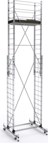 Вышка-тура алюминиевая Sarayli 2x15 + 2x15 с подъемным механизмом [5315]