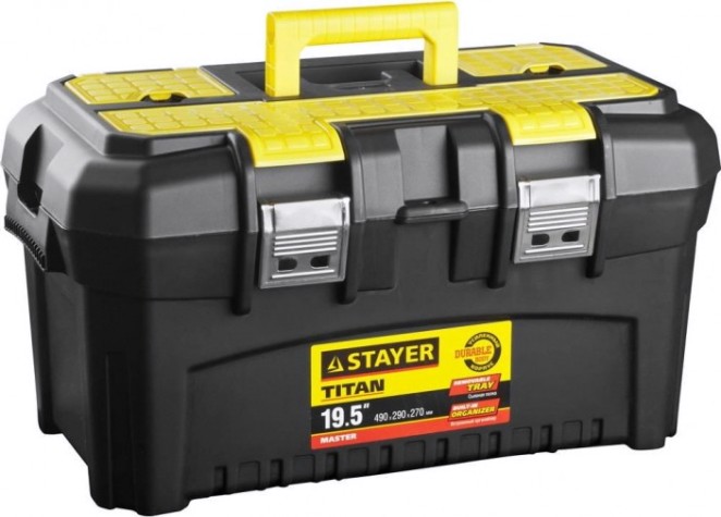 Ящик для инструмента STAYER TITAN-19 пластиковый, [38016-19]