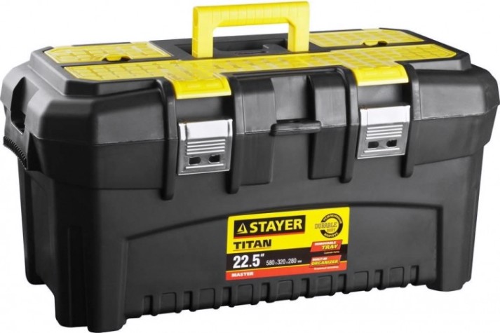 Ящик для инструмента STAYER TITAN-22 пластиковый, [38016-22]