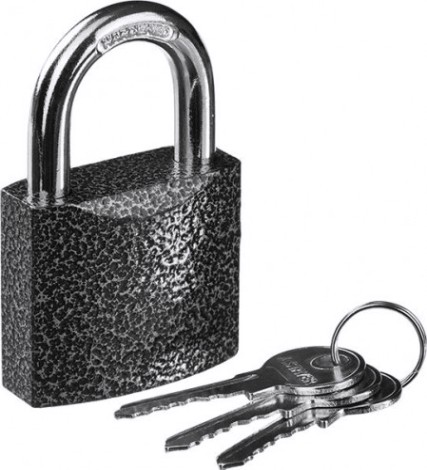 Замок STAYER STANDARD навесной, металлический корпус, закаленная дужка, [37160-60]